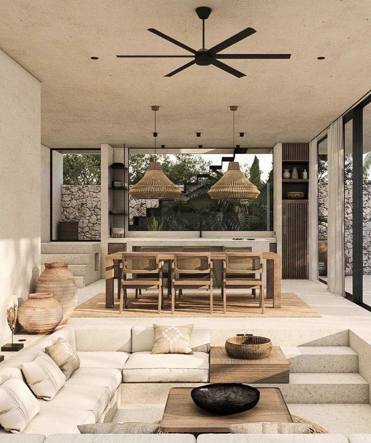 Déco d'intérieur balinaise dans une villa