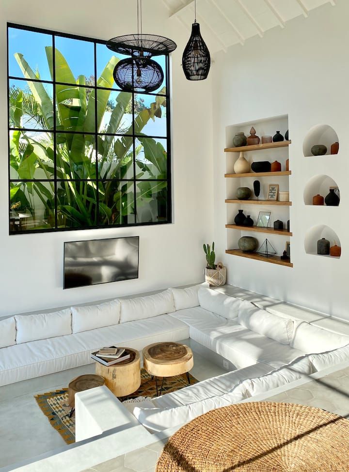Pièce de vie d'un intérieur balinais