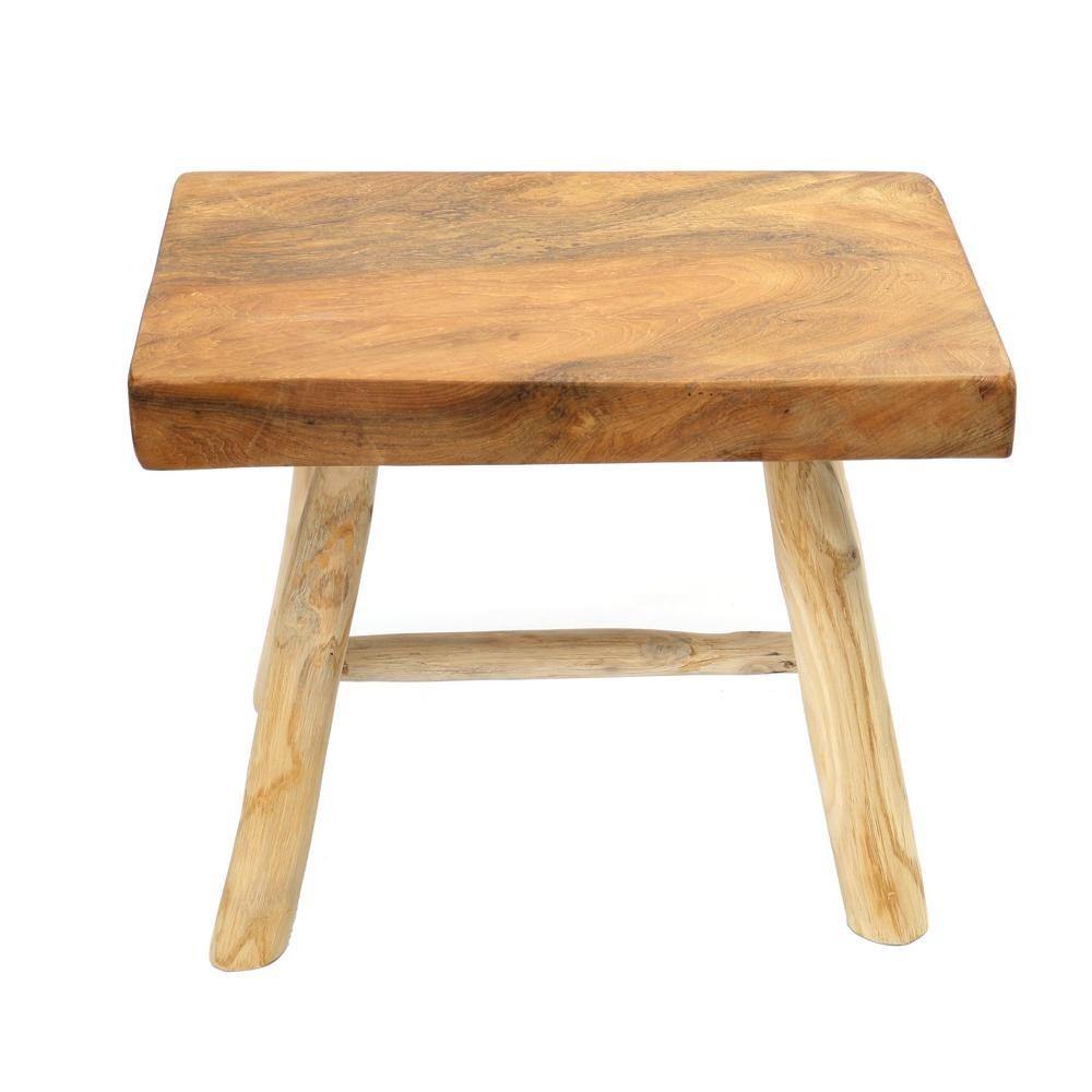 Tabourets en bois de teck et bois de suar