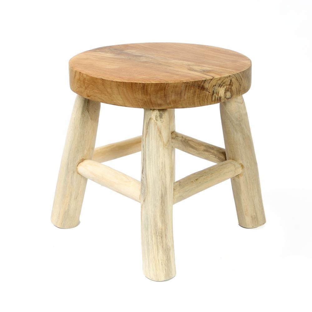Tabourets en bois de teck et bois de suar