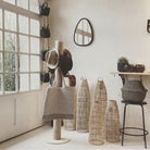 Lampe de sol bohème chic en rotin naturel boho chic