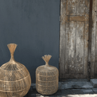 Lampe de sol ou lampadaire rotin naturel