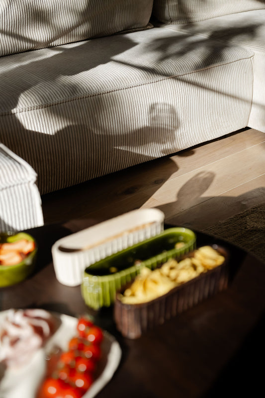 Plat de service ovale en céramique [OLIVO]